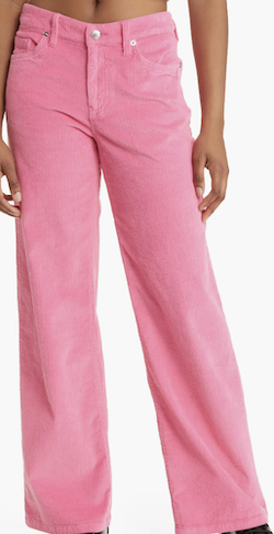 BP's Corduroy Wide Leg Jeans in Pink