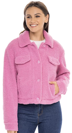 Target's Pink Faux Fur Teddy Sherpa Jacket
