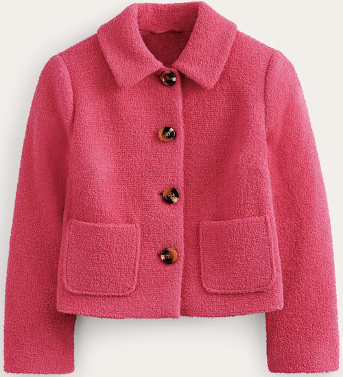 Boden's Rye Textured Jacket in Pink