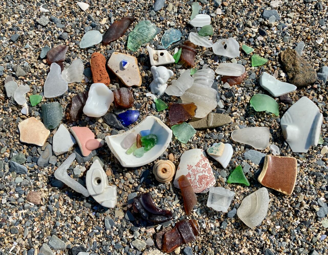 It's the weekend! Number 340, Sea Glass and Tile Pieces from Spectacle Island in Boston Harbor