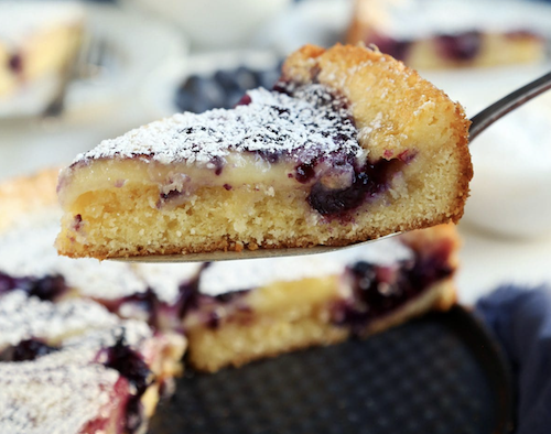 Lemon Blueberry Gooey Butter Cake