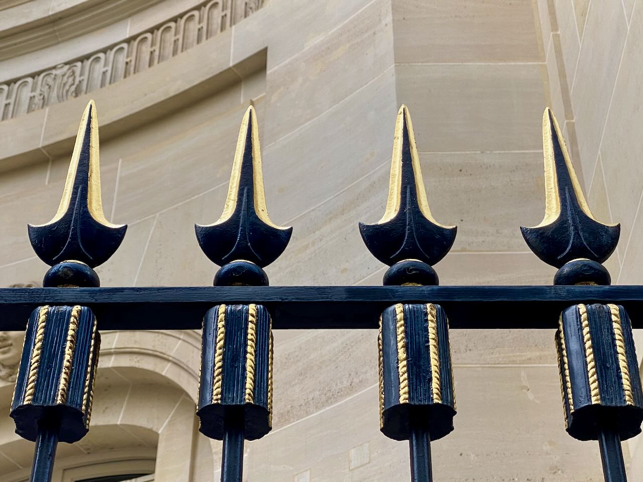 It's the weekend! Number 330, Gold and Black Top of Gate at a Paris Building