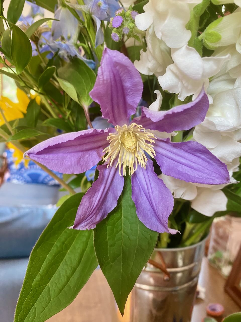 It's the weekend! Number 345, Purple Clematis in a Bouquet