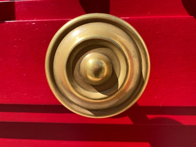 Parisian Door Knob on Red Door