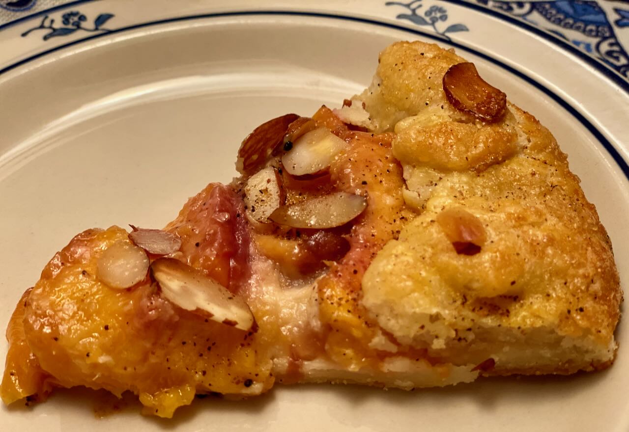 Slice of Peach Almond Galette