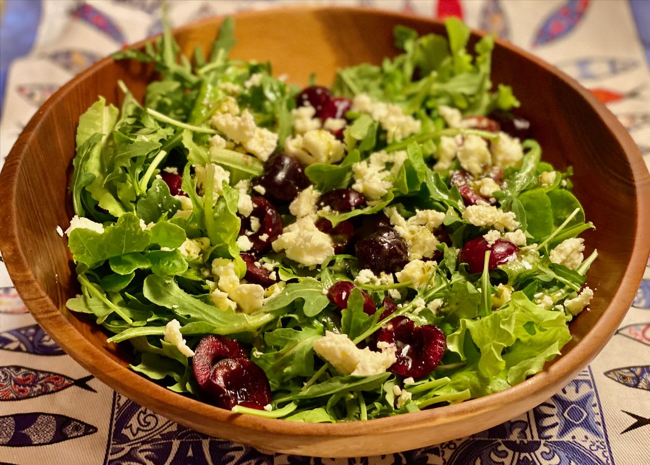 Arugula and Cherry Salad with French Vinaigrette