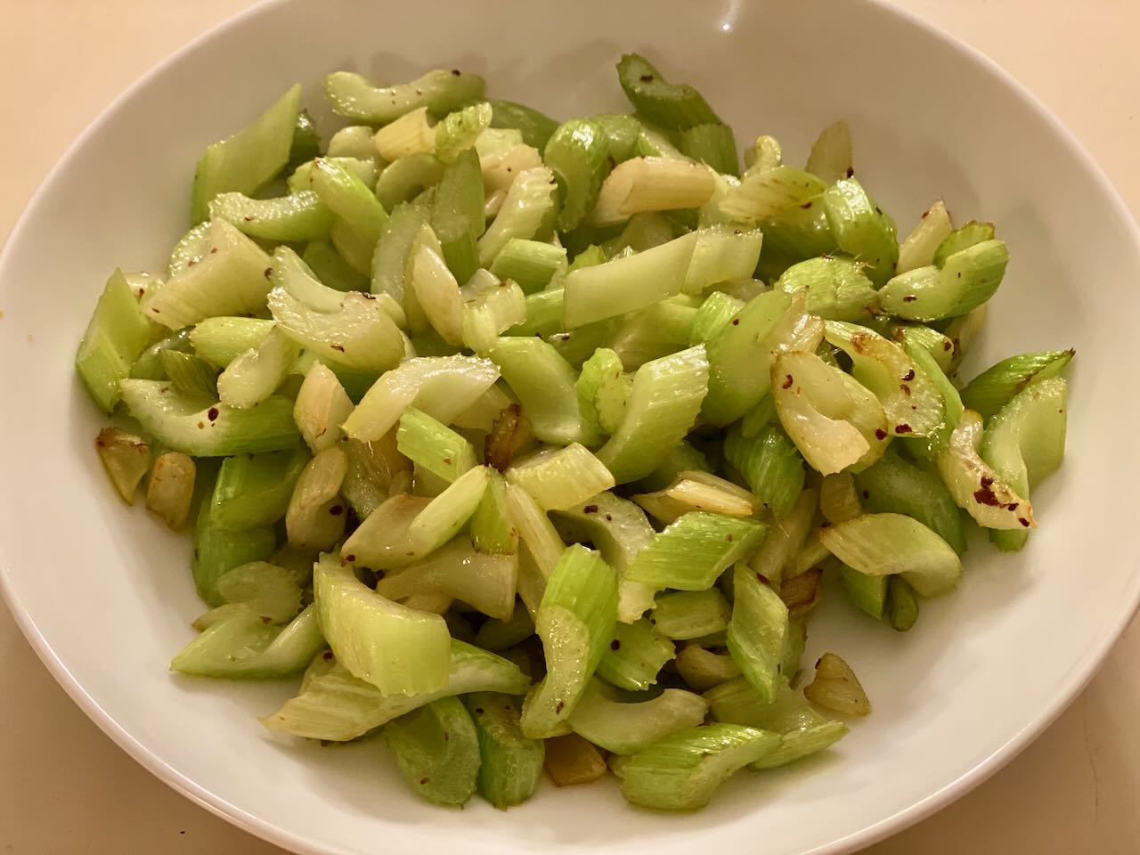 Sautéed Celery with Aleppo Pepper