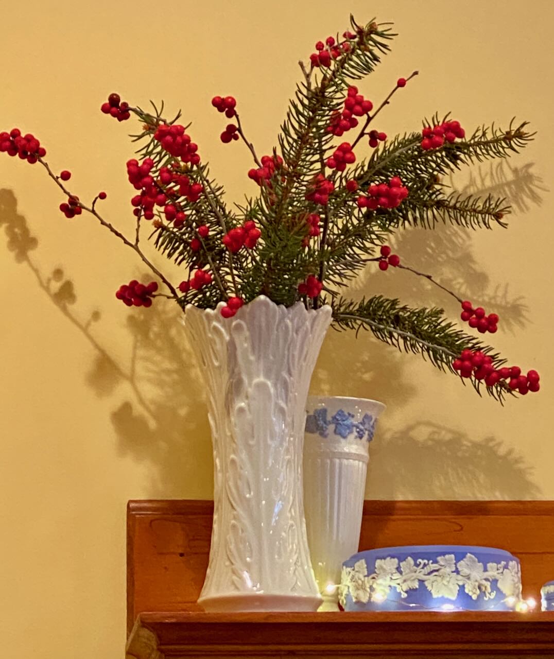 It's the weekend! Number 355, Winterberries in a White Vase