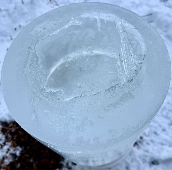 Ice Removed from Center of Ice Candle Holder