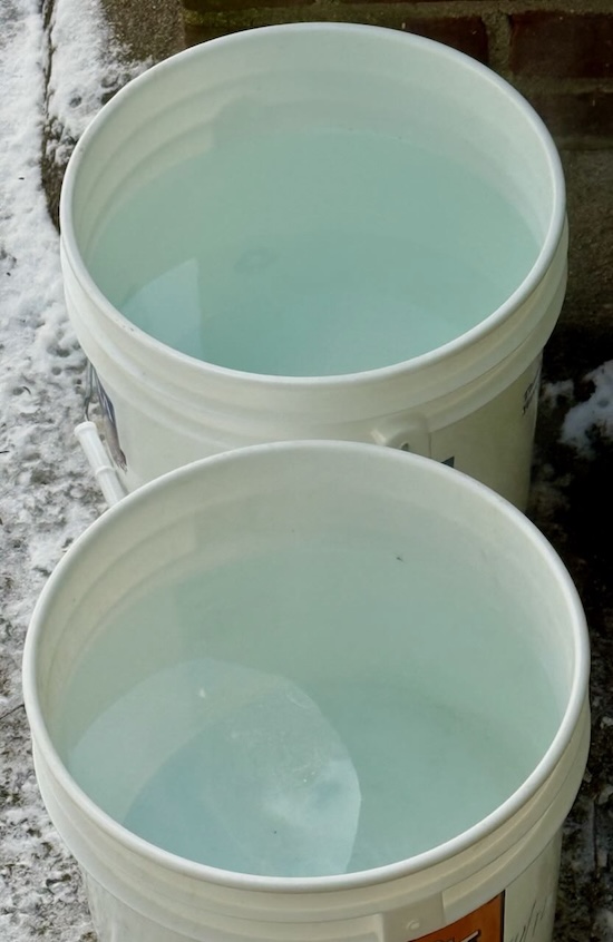 Buckets Filled with Water