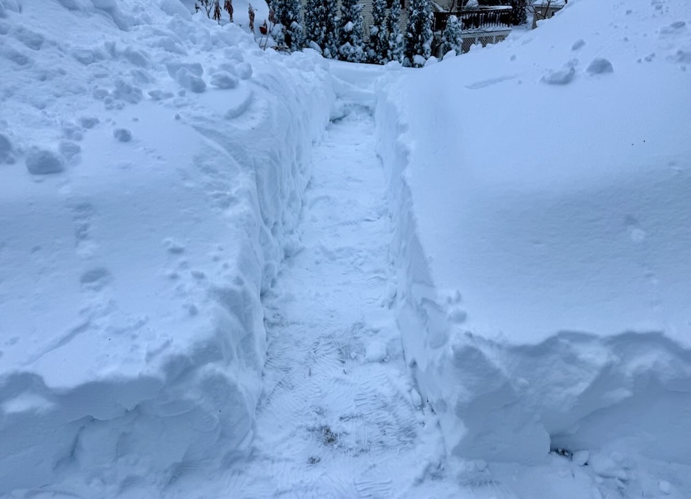 It's the weekend! Number 384, Path Dug into Snow